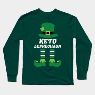 Leprechaun Meme Keto Leprechaun St Patricks Day Low Carb Long Sleeve T-Shirt